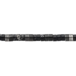 Bracelet Phebus Him Acier Noir Pierres Synthetiques