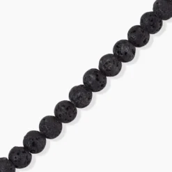 Bracelet Phebus Him Cordon Noir Pierre De Lave