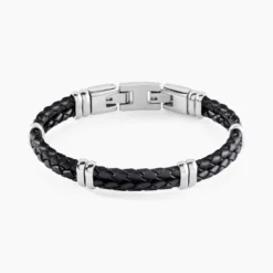 Bracelet Phebus Him Cuir De Vache Noir