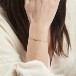 Bracelet Plaqué Or Jaune Lyn Oxyde De Zirconium