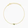 Bracelet Poem Argent Jaune Péridot Oxyde De Zirconium