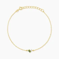 Bracelet Poem Argent Jaune Péridot Oxyde De Zirconium