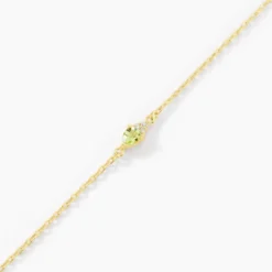 Bracelet Poem Argent Jaune Péridot Oxyde De Zirconium