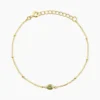 Bracelet Poem Argent Jaune Péridot Oxyde De Zirconium