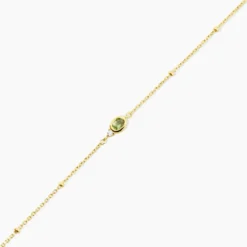 Bracelet Poem Argent Jaune Péridot Oxyde De Zirconium