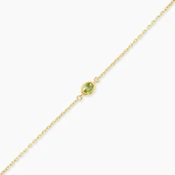 Bracelet Poem Argent Jaune Péridot