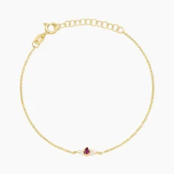 Bracelet Poem Argent Jaune Rhodolite Oxyde De Zirconium