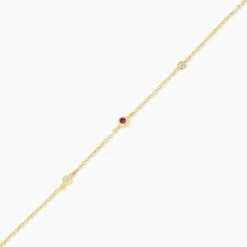 Bracelet Poem Argent Jaune Rhodolite Oxyde De Zirconium