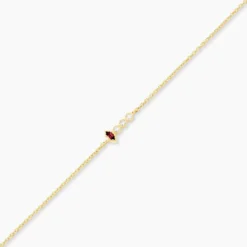 Bracelet Poem Argent Jaune Rhodolite Oxyde De Zirconium