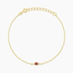 Bracelet Poem Argent Jaune Tourmaline Oxyde De Zirconium