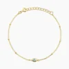 Bracelet Poem Argent Jaune Topaze Oxyde De Zirconium