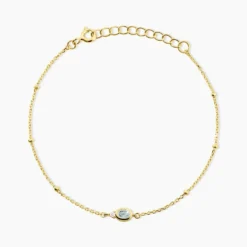 Bracelet Poem Argent Jaune Topaze Oxyde De Zirconium