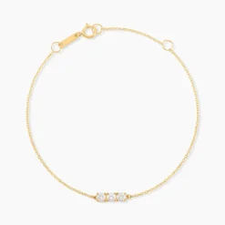 Bracelet Pryderi Or Jaune Oxyde De Zirconium