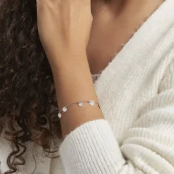Bracelet Ragavi Argent Blanc