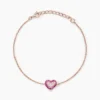 Bracelet Reflets Romantiques Argent Rose Oxyde De Zirconium