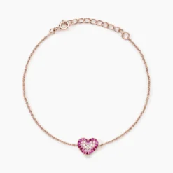 Bracelet Reflets Romantiques Argent Rose Oxyde De Zirconium
