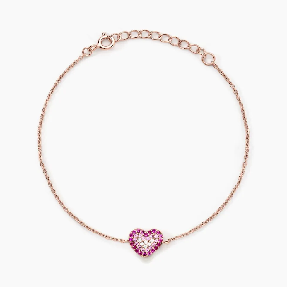 Bracelet Reflets Romantiques Argent Rose Oxyde De Zirconium