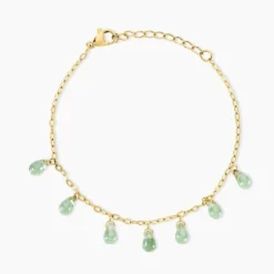 Bracelet Ria Acier Jaune Pierre De Synthese