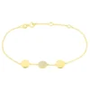 Bracelet Rosette Or Jaune Oxyde De Zirconium