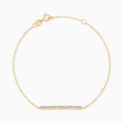 Bracelet Sahteene Or Jaune Diamant