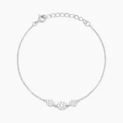 Bracelet Sandra Argent Blanc Oxyde De Zirconium