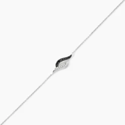 Bracelet Sculptural Or Blanc Diamant