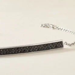 Bracelet Septima Argent Blanc Spinelle