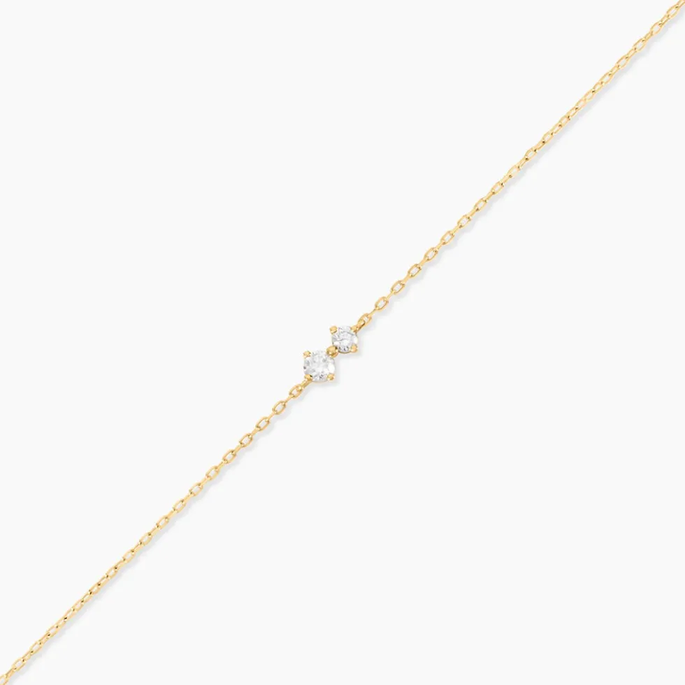 Bracelet Serenya Or Jaune Diamant Synthétique