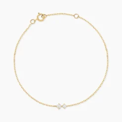 Bracelet Serenya Or Jaune Diamant Synthétique