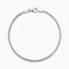 Bracelet Sherihane Maille Palmier Argent Blanc