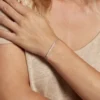Bracelet Sidney Argent Blanc Oxyde De Zirconium Et Olivine
