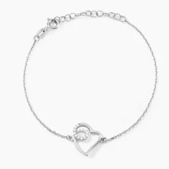 Bracelet Soa Argent Blanc Oxyde De Zirconium