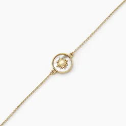 Bracelet Soleil Eternel Or Jaune Nacre