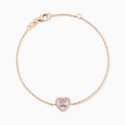 Bracelet Suzon Argent Rose Oxyde De Zirconium