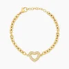 Bracelet Sydnee Acier Jaune Cristal