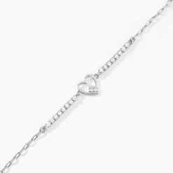 Bracelet Syliana Argent Blanc Oxyde De Zirconium