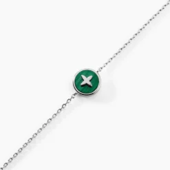Bracelet Talismania Argent Blanc Malachite