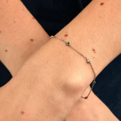 Bracelet Thesee Argent Blanc Spinelle