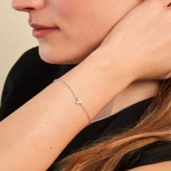 Bracelet Thylane Argent Blanc Oxyde De Zirconium