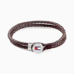 Bracelet Tommy Hilfiger Bruce Cuir De Veau Marron