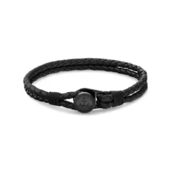 Bracelet Tommy Hilfiger Nautical Cuir De Veau Noir