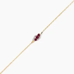 Bracelet Trinitie Or Jaune Rubis Diamant