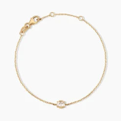 Bracelet Valentyne Plaque Or Jaune Oxyde De Zirconium