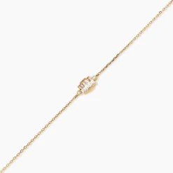 Bracelet Valentyne Plaque Or Jaune Oxyde De Zirconium