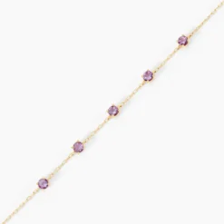 Bracelet Veasna Or Jaune Améthyste