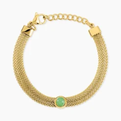 Bracelet Véria Acier Jaune Aventurine