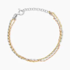 Bracelet Ylsa Argent Tricolore