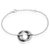 Bracelet You&me Argent Blanc Céramique Et Oxyde De Zirconium
