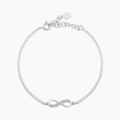 Bracelet Zelma Argent Blanc