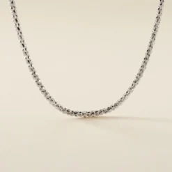 Chaine Nahila Argent Blanc